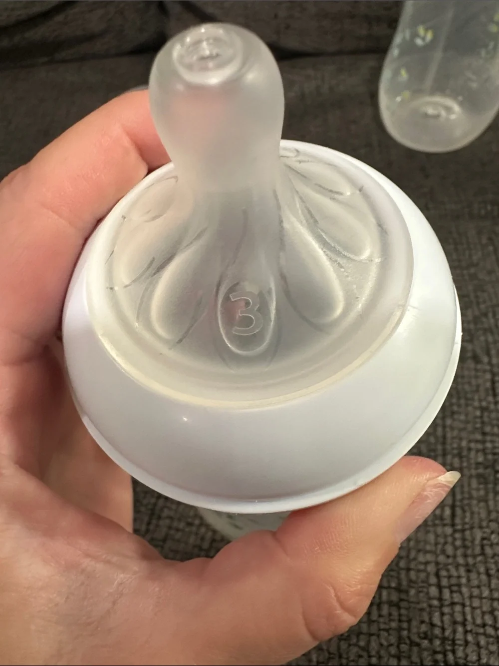 White Baby Bottle Set - Clear/White (5 Pack)